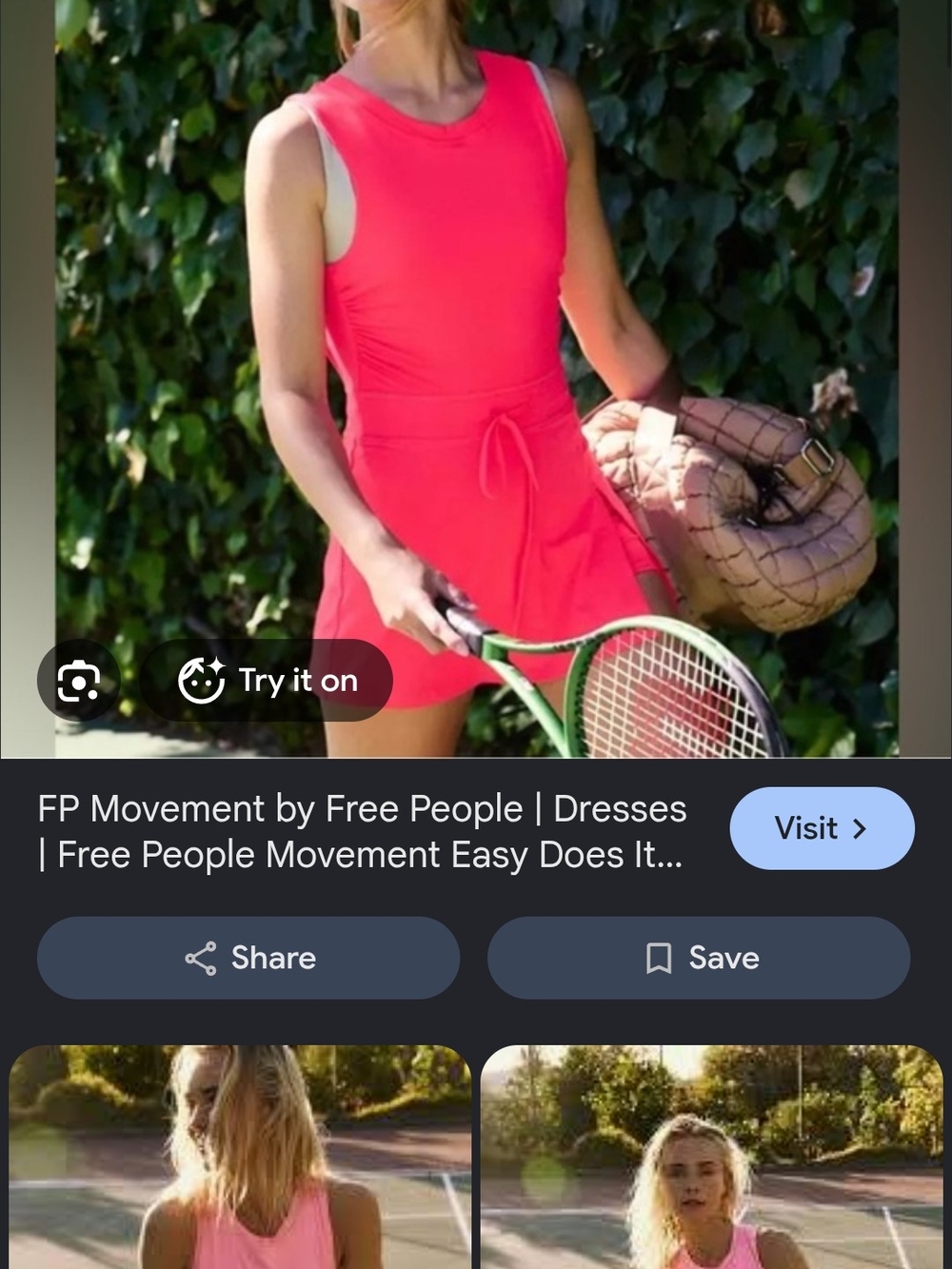 Free People Movement Red Open Back Exercise Dress Built-in Shorts Womens XS